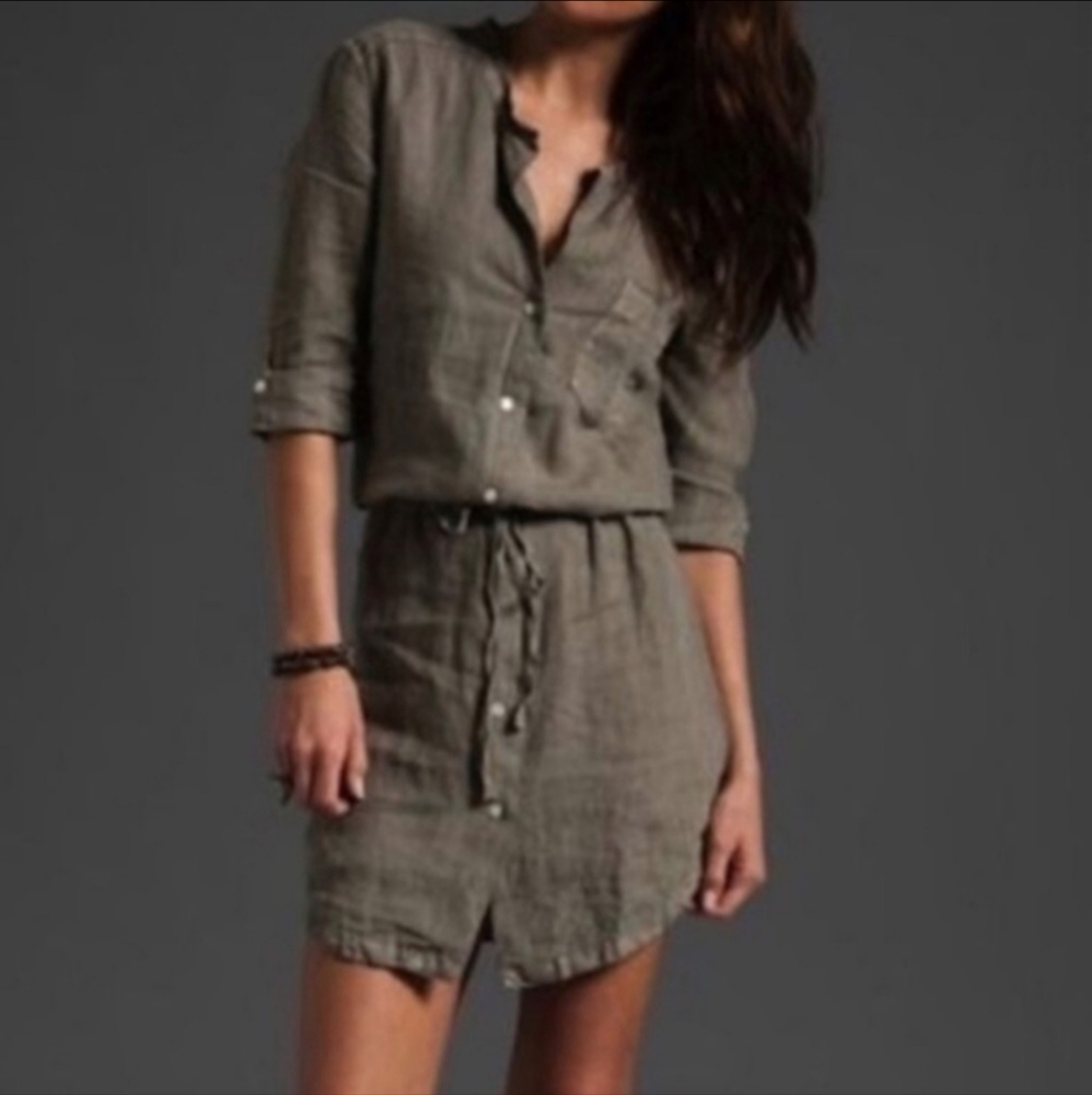 James Perse Green Shirt Dress JP size 1